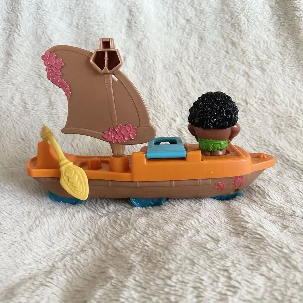 Fisher Price Little People Disney Moana Maui Canoe Boat Toy Set